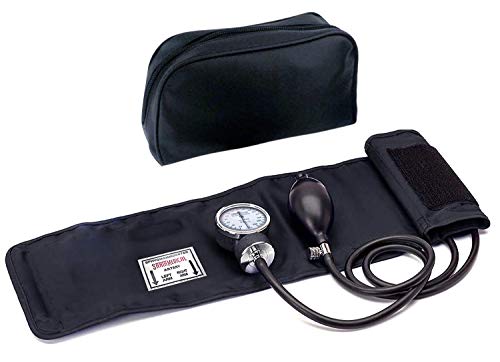 Santamedical Professional Blood Pressure Monitor for Adults with Large Black Cuff and Case (Light Black)