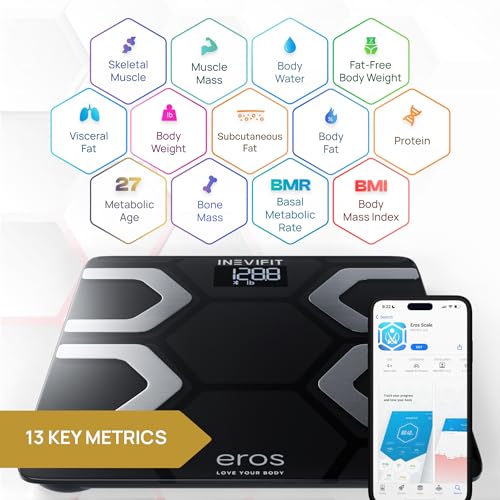 INEVIFIT EROS Smart BMI Bluetooth Body Fat Scale for Fitness Enthusiasts at Home Gym
| INEVIFIT EROS Digital Smart Body